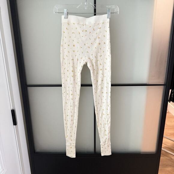 Skims Rib Leggings Size XXS Marigold Rosebud Print Pants Pajamas NEW NWT - Picture 7 of 14
